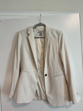 H&M Cream Single-Button Women's Blazer